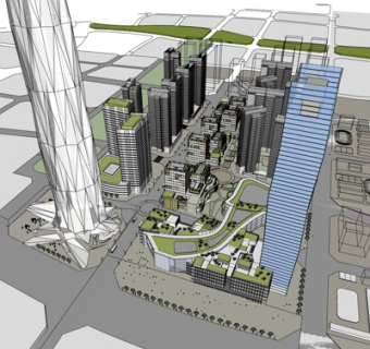 欧式高层住宅规划su模型