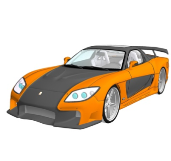 现代保时捷跑车su模型