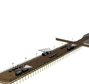 现代木桥su模型