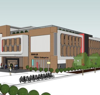 现代幼儿园外观su模型