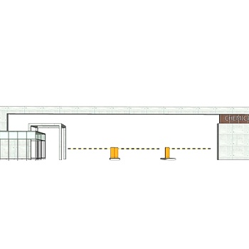 现代办公入口su模型