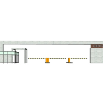 现代办公入口su模型
