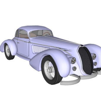 现代小汽车su模型