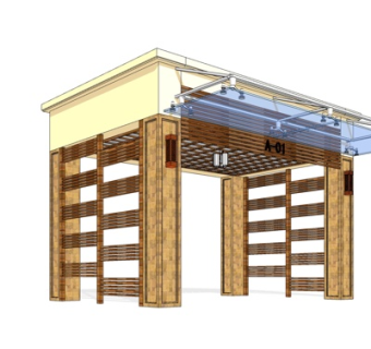 新中式凉亭su模型