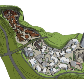 现代房屋建筑规划su模型