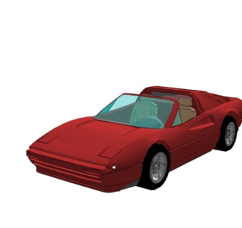 现代跑车su模型