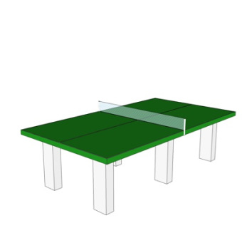 现代兵乓球桌su模型