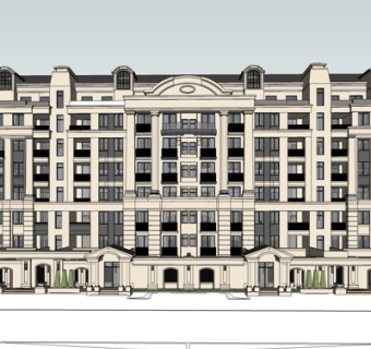 欧式公寓楼su模型