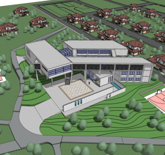 欧式别墅规划su模型