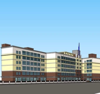 现代办公楼su模型