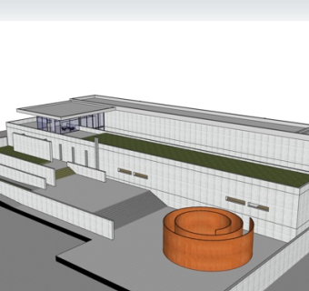 现代办公楼su模型