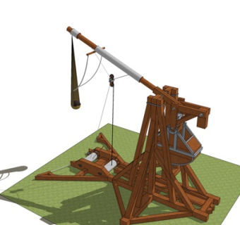 现代吊塔su模型