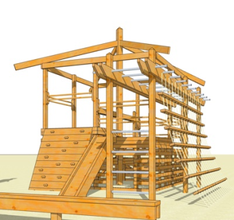 现代儿童滑梯su模型