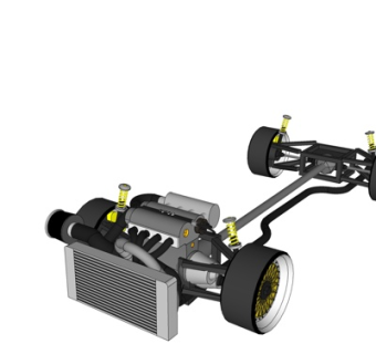 现代汽车组件su模型