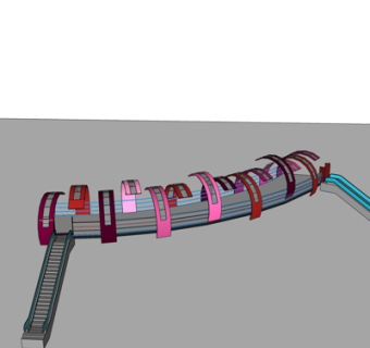 现代人行天桥su模型