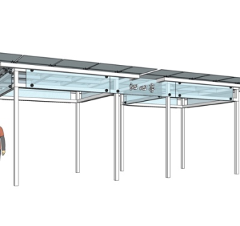 现代凉亭su模型