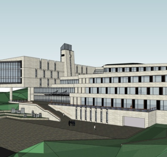 现代办公楼su模型