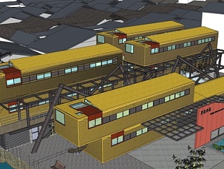 <em>新中式</em>房屋规划su模型