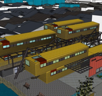 新中式房屋规划su模型