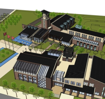 欧式办公楼规划su模型