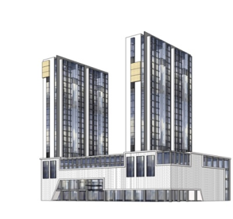 现代办公楼su模型