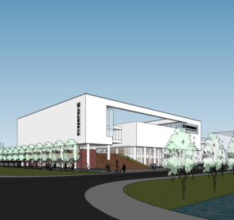 现代展示馆su模型