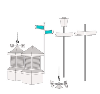 现代指示牌su模型