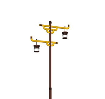 新中式路灯su模型