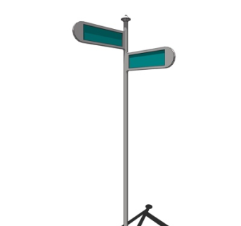 现代指示牌su模型