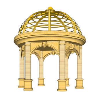 欧式凉亭su模型