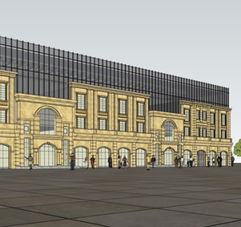 欧式沿街商业建筑su模型