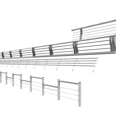 现代铁艺护栏su模型