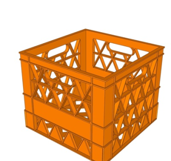 现代脏衣篓su模型