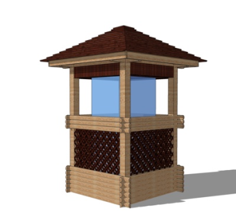 欧式景观灯su模型