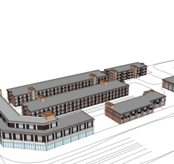 现代沿街商业建筑su模型