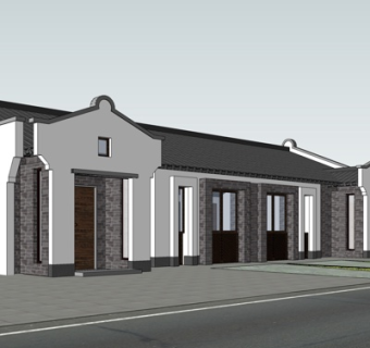 新中式房屋建筑su模型