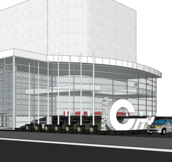 现代高层办公楼su模型