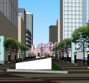 欧式公园景观su模型