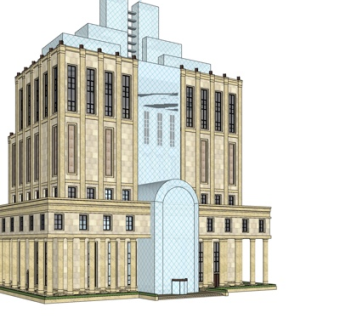 欧式办公楼su模型