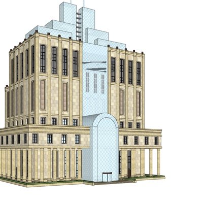 欧式办公楼su模型