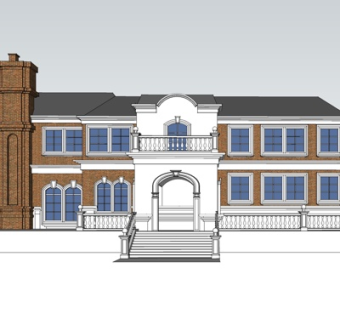 欧式酒店su模型