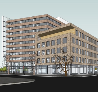 现代办公楼外观su模型