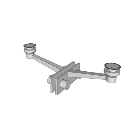 现代金属驳接爪su模型