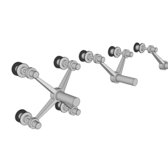 现代金属驳接爪su模型