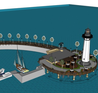 欧式石拱桥su模型