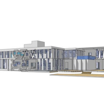 现代办公楼外观su模型