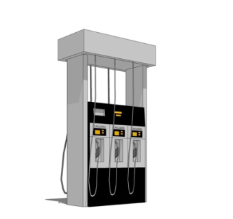 现代电话亭su模型