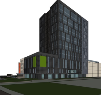 现代办公楼外观su模型