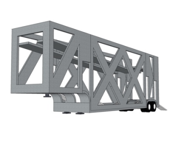 现代集装箱su模型