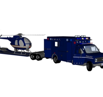 现代拉车su模型